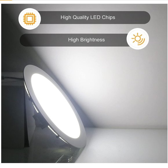 Xingruyu 7 Inch Ultra-Thin Recessed LED Lighting (4 Pack) - New - Picture 6 of 8